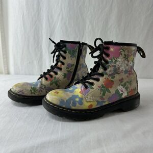 Dr Martens Floral Mash Up K Hydro 1460J GIRL'S JUNIOR SZ 1‎ BOOTS Kids W/Airwair
